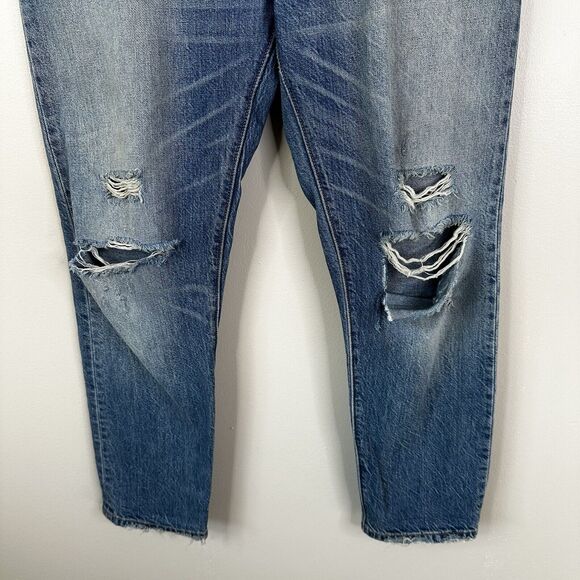 Levi's 501 CT Jeans Womens 28 Distressed Boyfriend Blue Denim Cotton - Picture 3 of 11